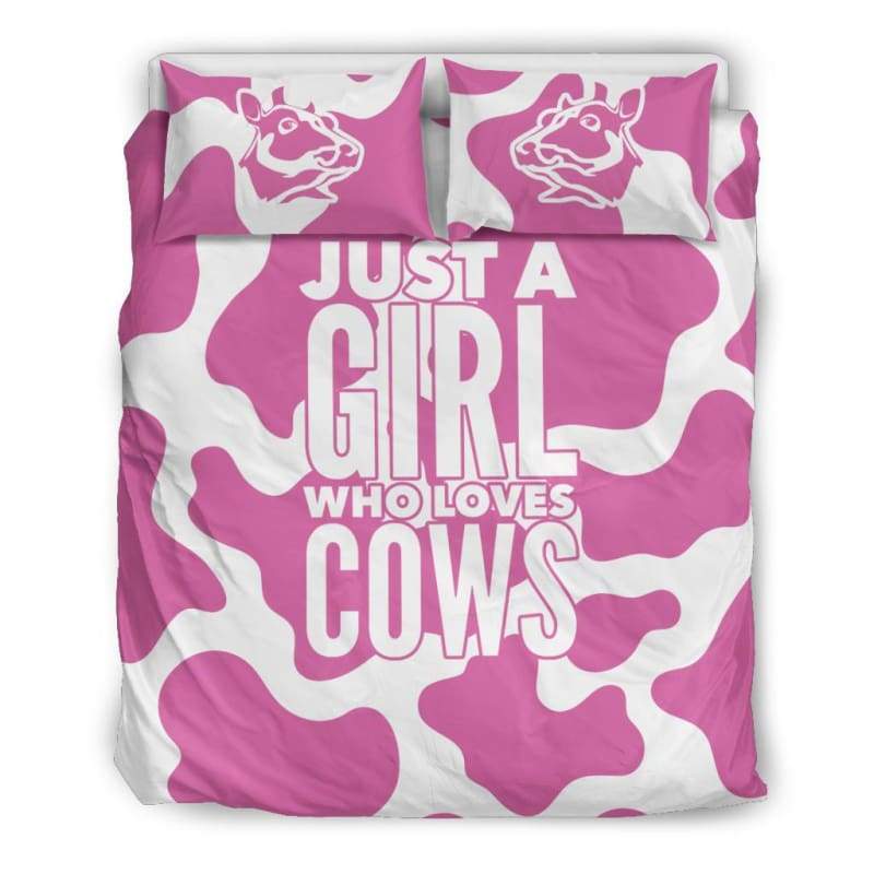 Bedding Set - Black - Pink Cow Lover Bedset / AU Single Official COW PRINT Merch