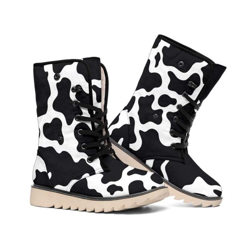 Women’s Polar Boots - Cow Print Polar Boots / US6 (EU36.5) Official COW PRINT Merch
