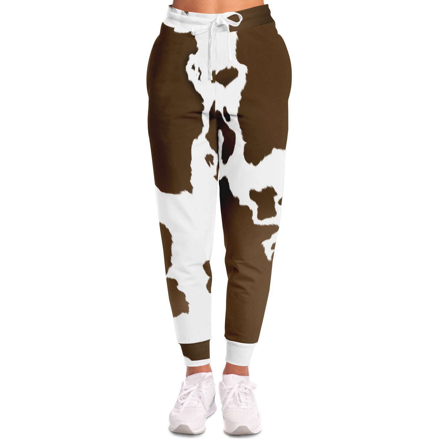 Brown Cowprint Jogger Sweatpants CL1211 XS Official COW PRINT Merch