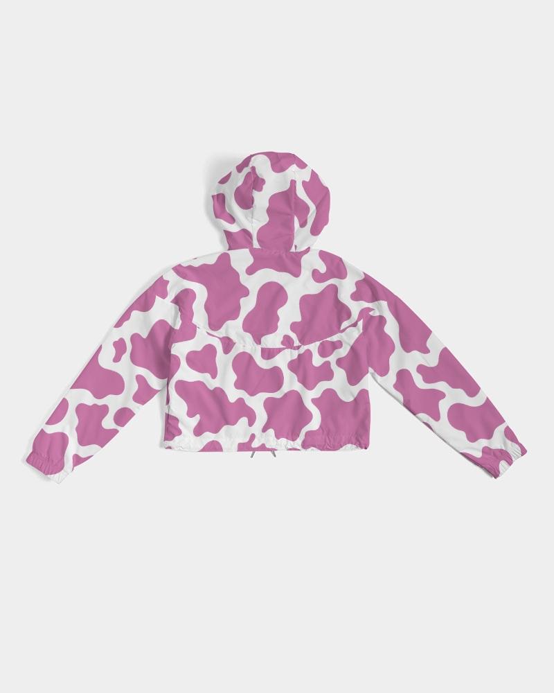 cloth pink cow women s cropped windbreaker 9 - The Cow Print
