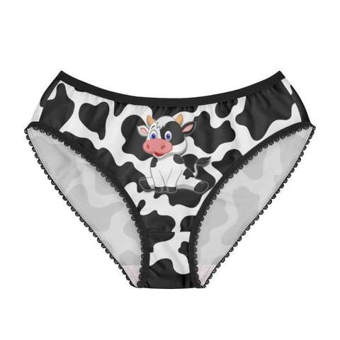 cow pattern womens briefs accessories underwear all over prints printify designs for farmers undergarment - Cow Print Shop