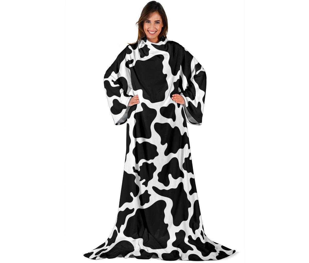 Cow Print Sleeve Blanket CL1211 Sleeve Blanket - Cow Print Sleeve Blanket / Adult 69"X53" Official COW PRINT Merch