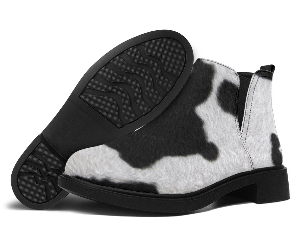 Women’s Fashion Boots - Cowhide Cow Print Boots / US5 (EU35.5) Official COW PRINT Merch