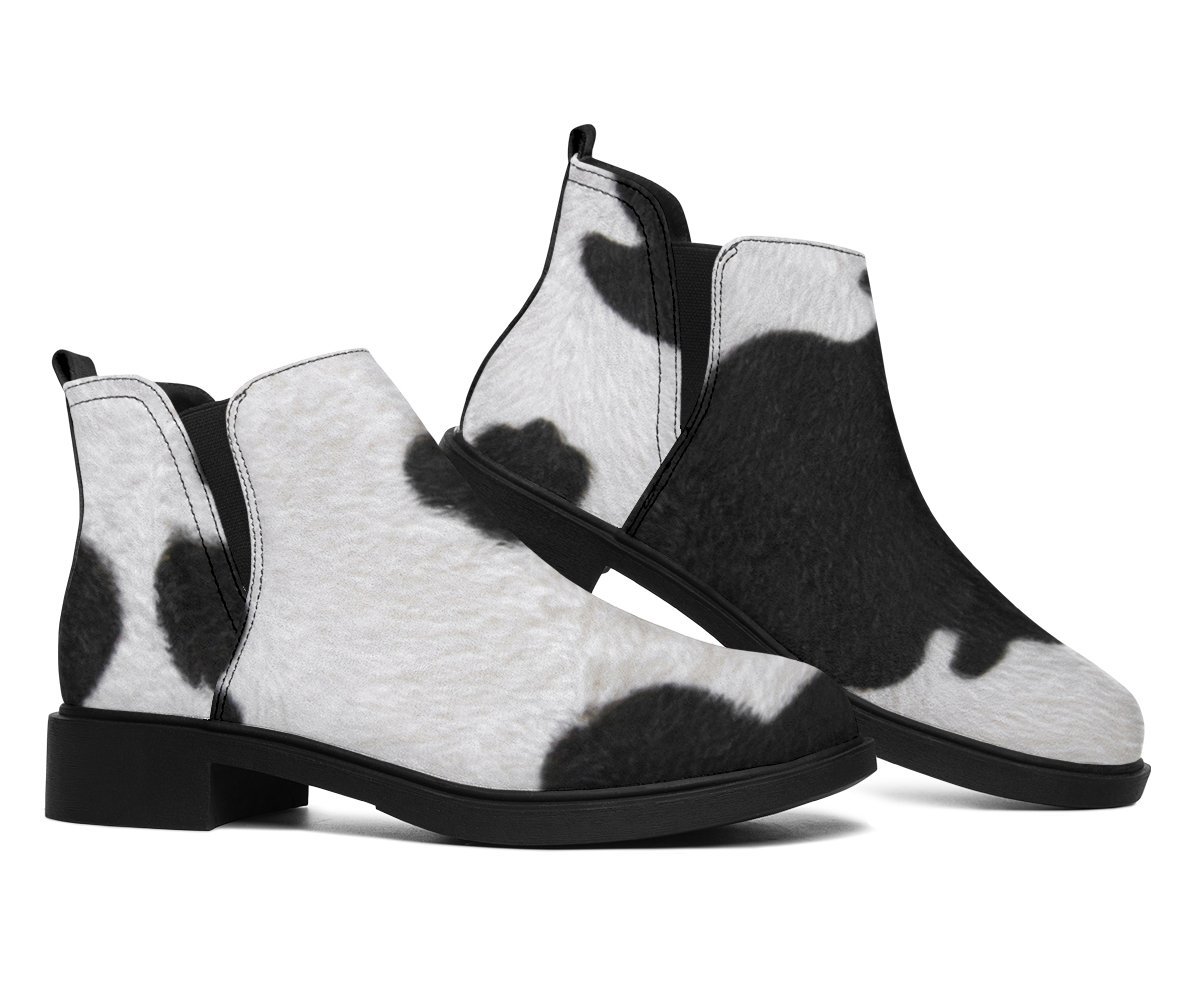 Women’s Fashion Boots - Cowhide Cow Print Boots / US5.5 (EU36) Official COW PRINT Merch