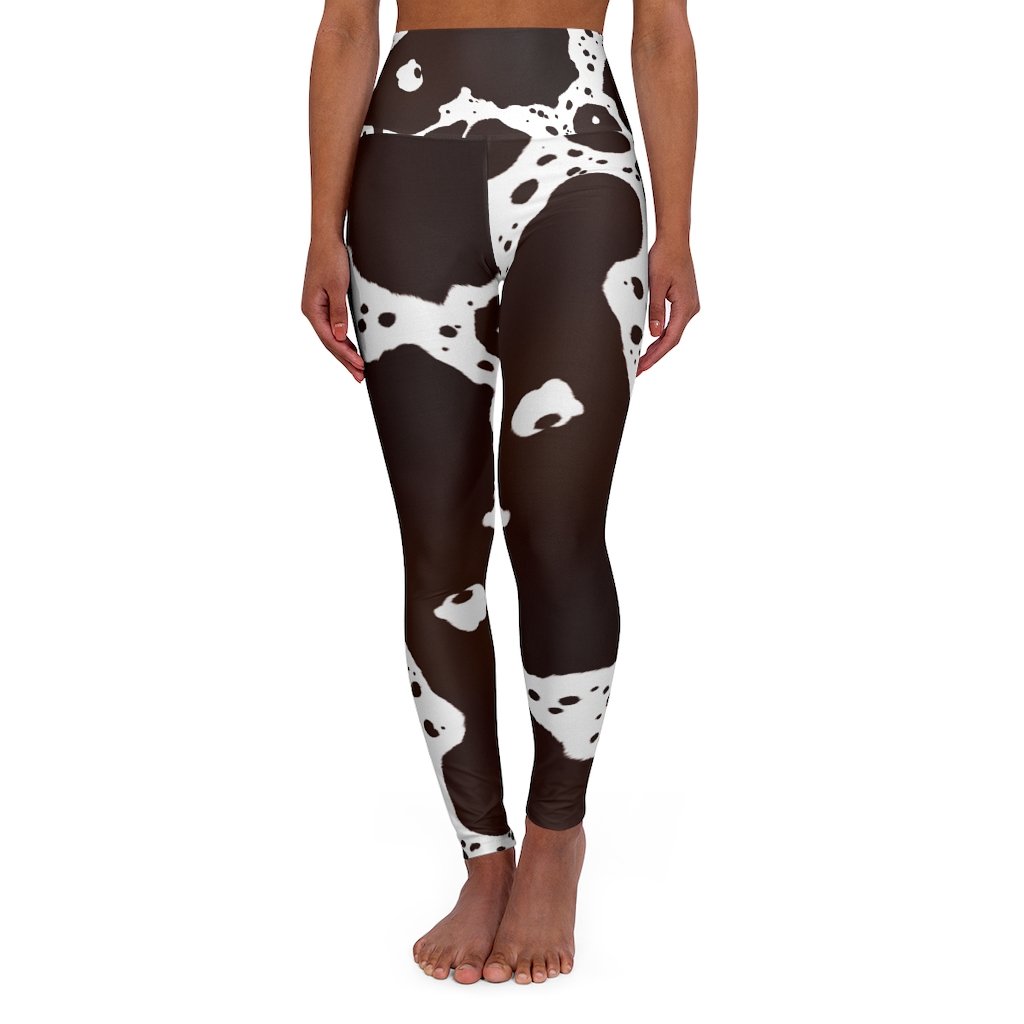 Realistic Cowprint High Waisted Yoga Leggings CL1211 M Official COW PRINT Merch