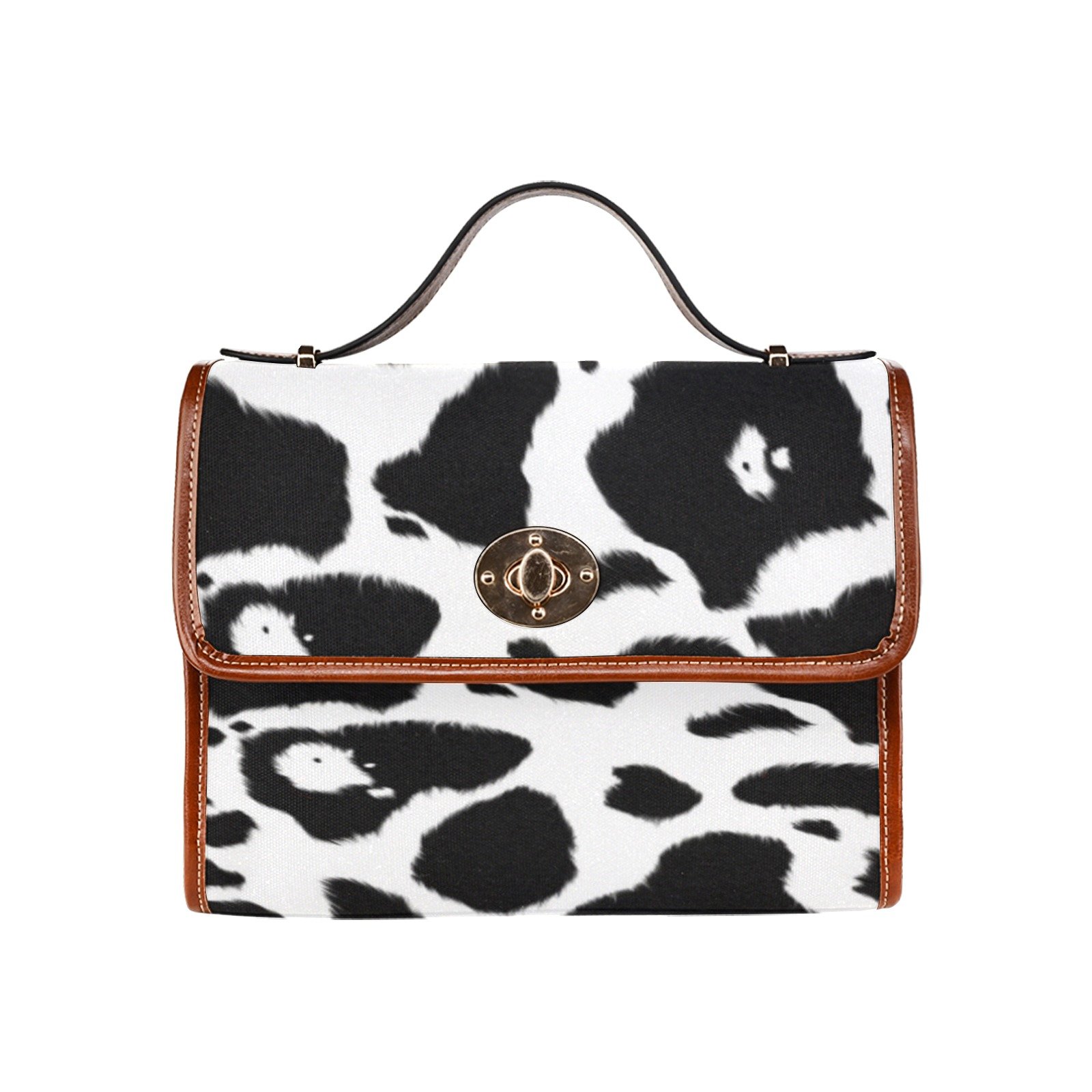 Cow Print Canvas Handbag CL1211 One Size Official COW PRINT Merch