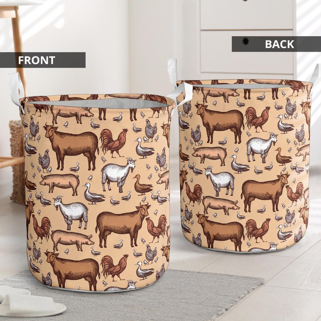 farm animal laundry basket 16 - The Cow Print