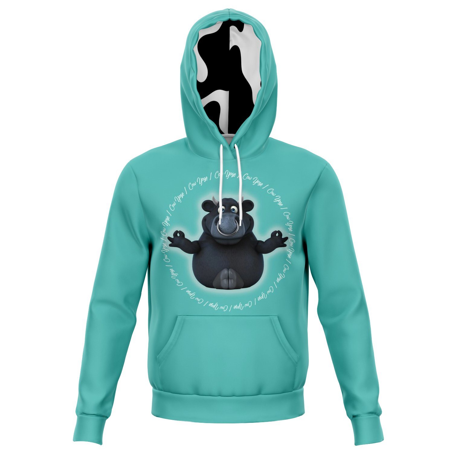 Cow Yoga Hoodie CL1211 XS Official COW PRINT Merch