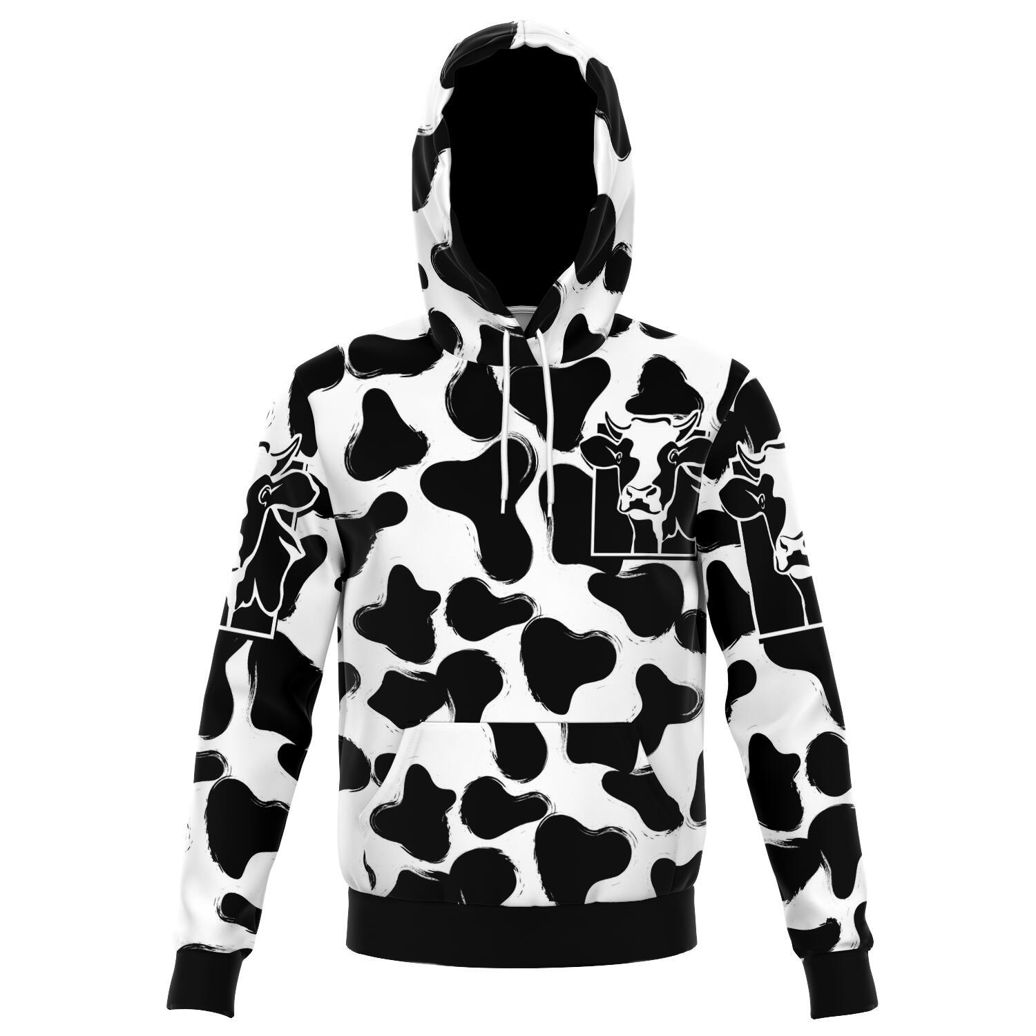 Grunge Cow Print Hoodie CL1211 XS Official COW PRINT Merch