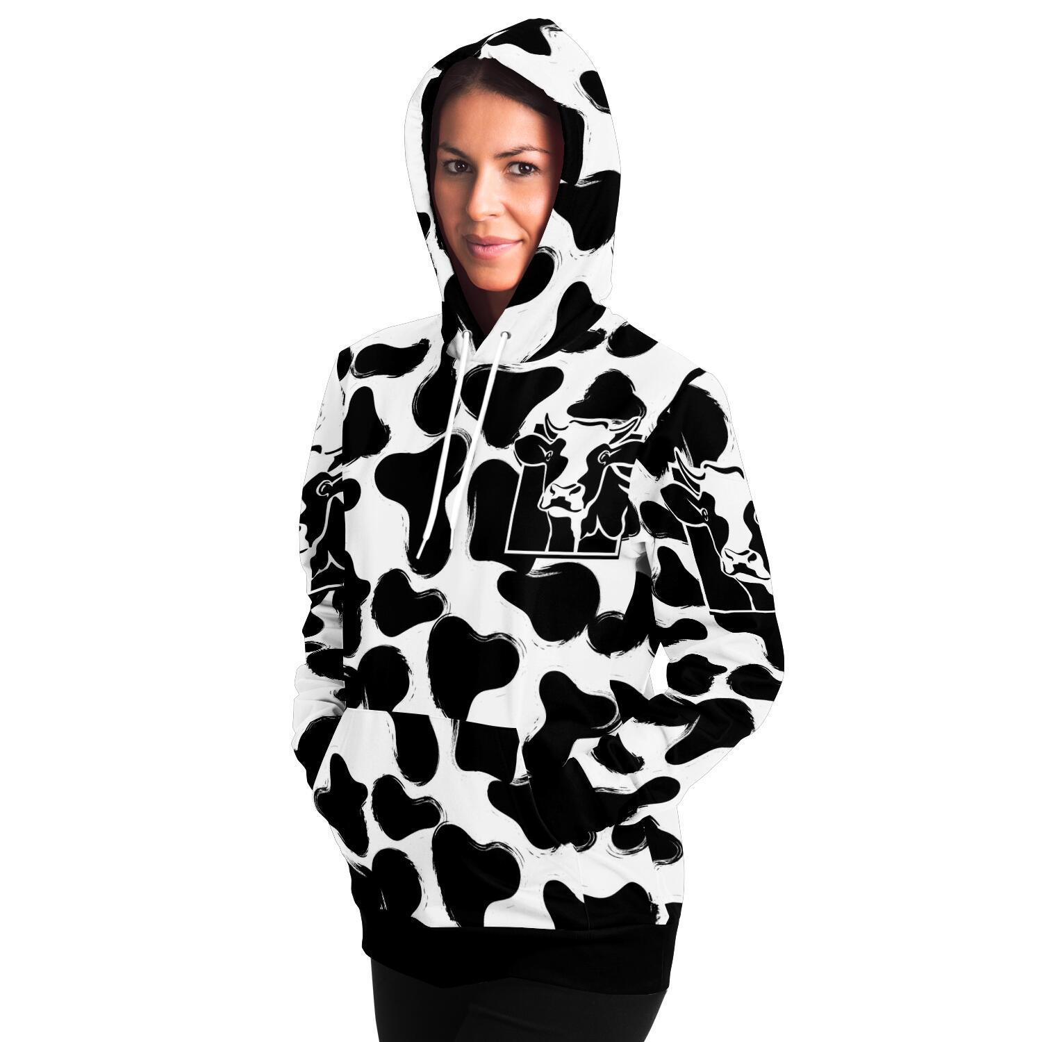 fashion hoodie aop grunge cow print hoodie 10 - The Cow Print