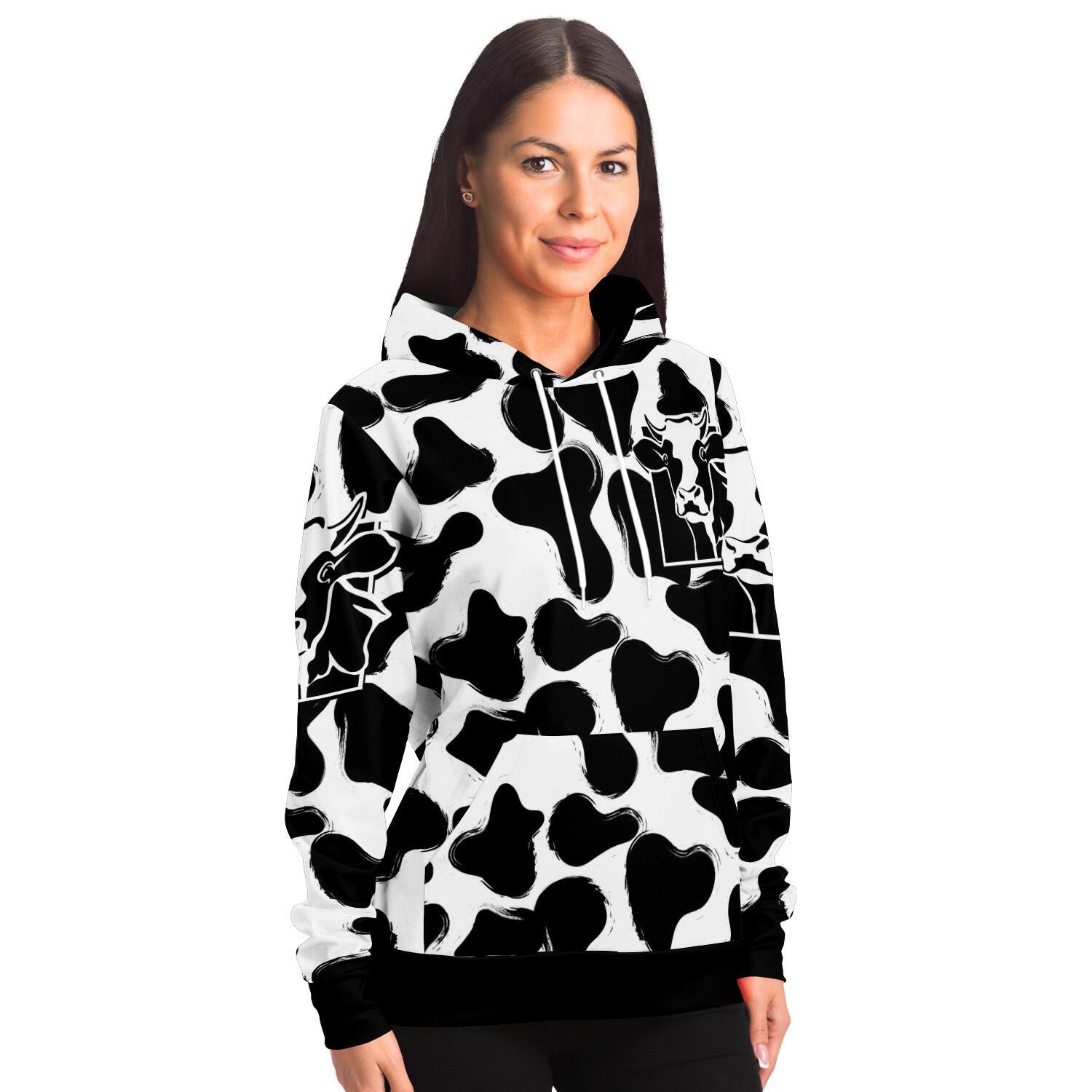 fashion hoodie aop grunge cow print hoodie 11 - The Cow Print