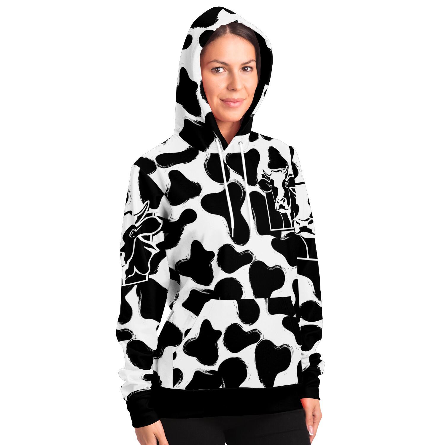 fashion hoodie aop grunge cow print hoodie 12 - The Cow Print
