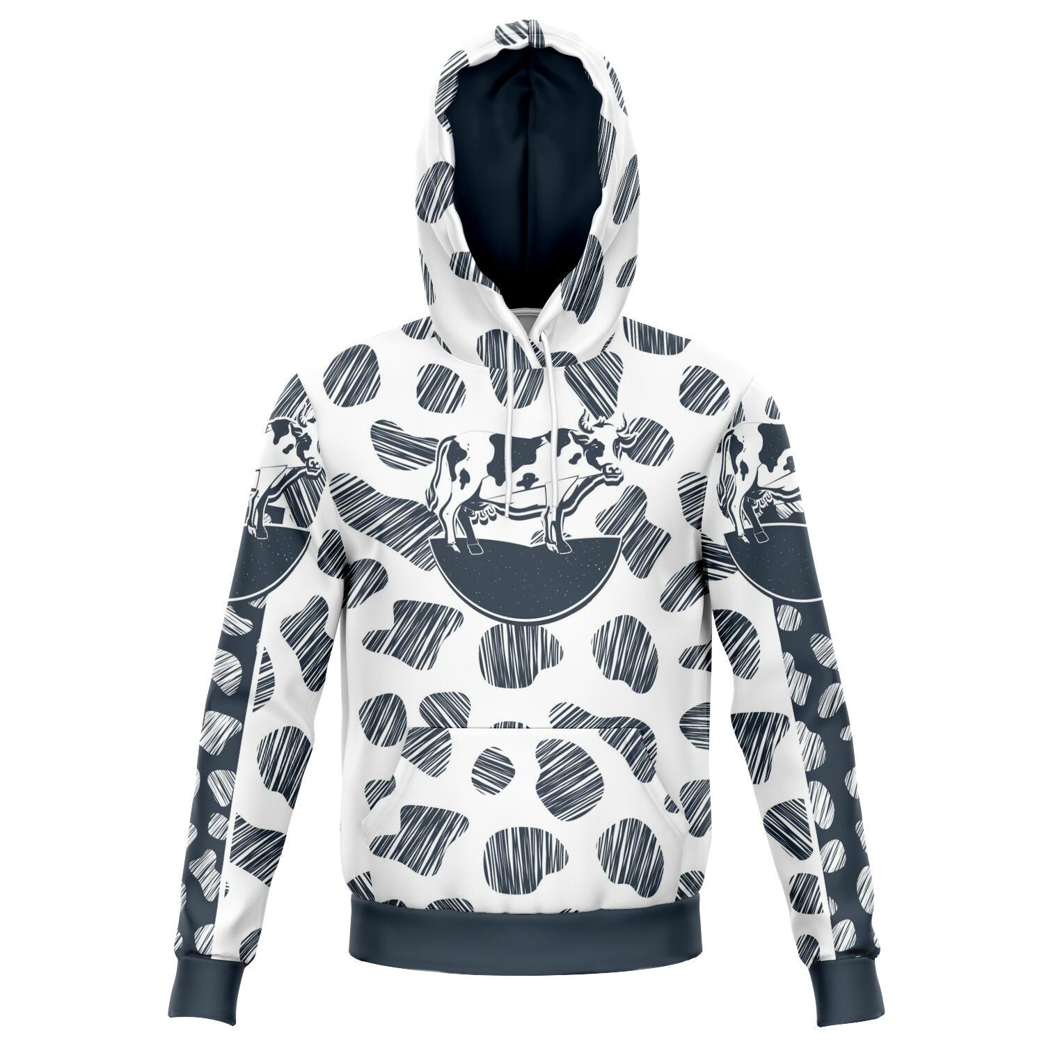 Sketchy Cow Print Hoodie CL1211 XS Official COW PRINT Merch
