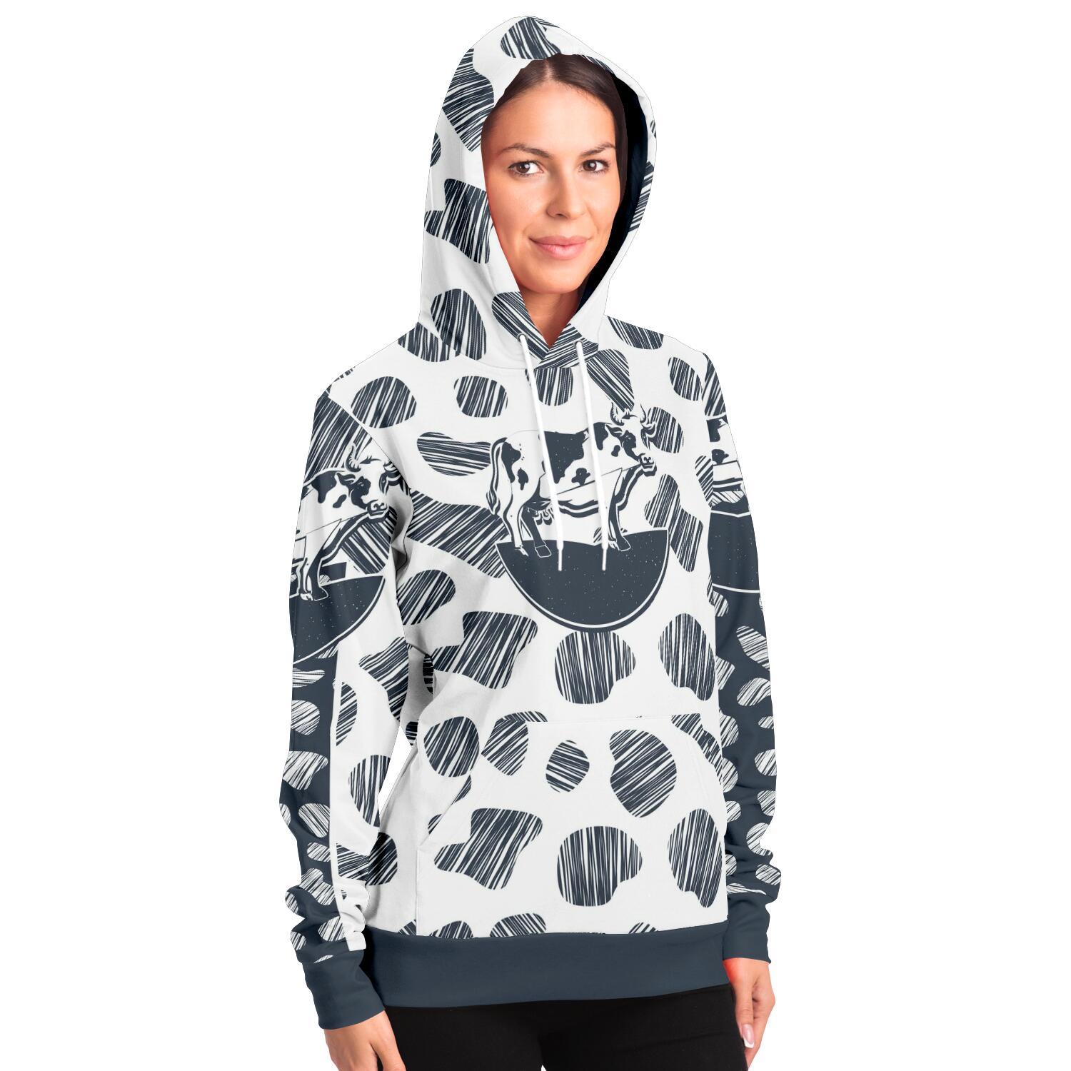 fashion hoodie aop sketchy cow print hoodie 12 - The Cow Print