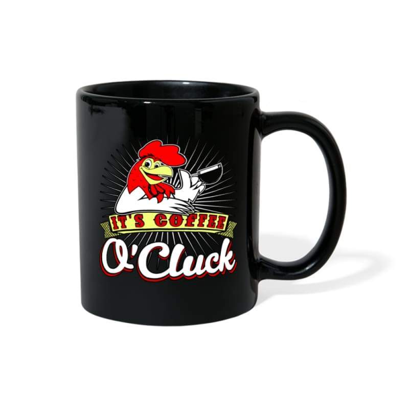 Coffee O'Cluck Chicken Mug CL1211 black Official COW PRINT Merch