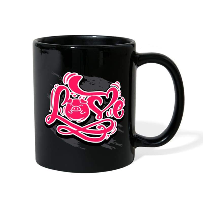 Love Pigs Mug CL1211 black Official COW PRINT Merch