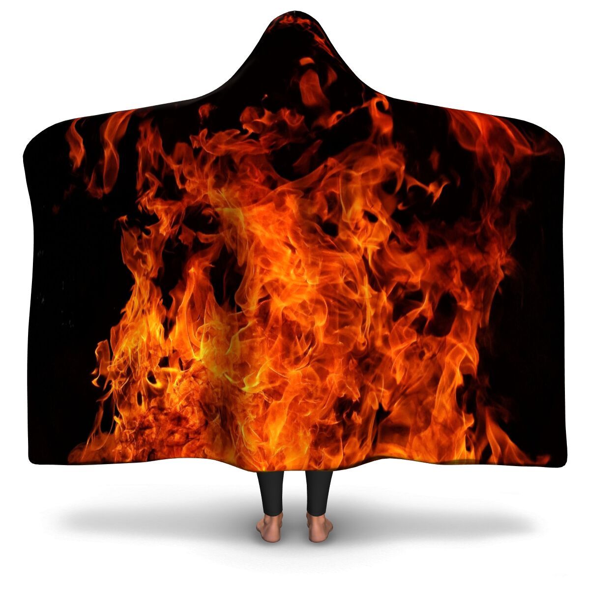 Fire Blanket - Hooded Blanket CL1211 Adult / Premium Sherpa Official COW PRINT Merch