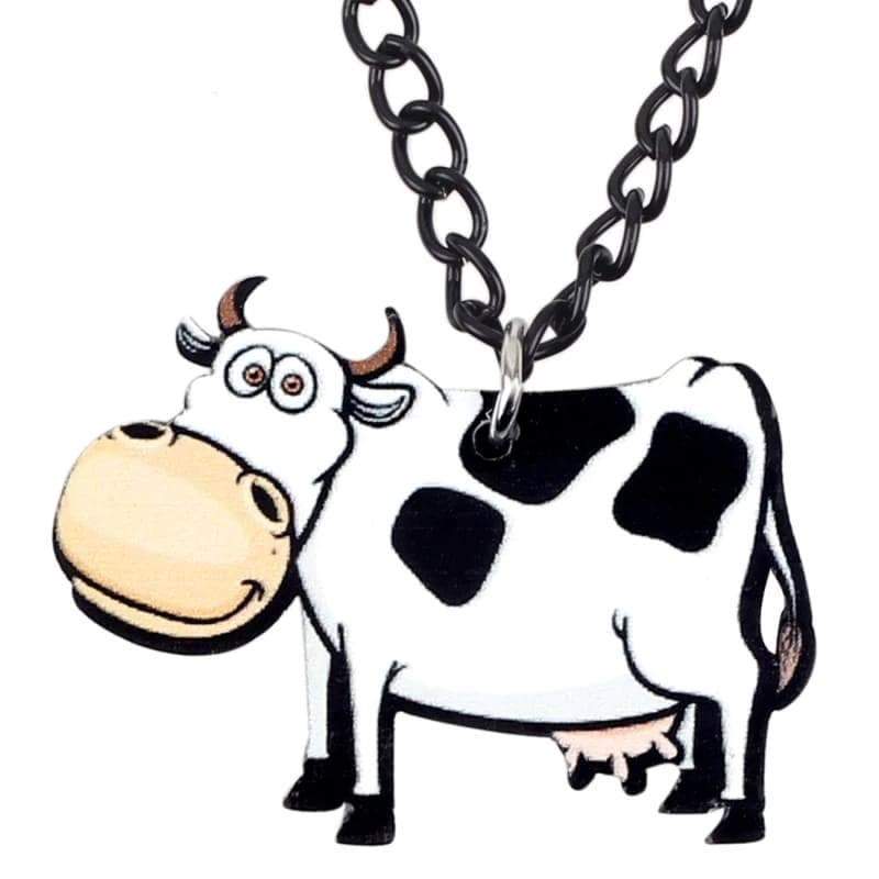 Acrylic Cow Necklace For Women CL1211 Default Title Official COW PRINT Merch
