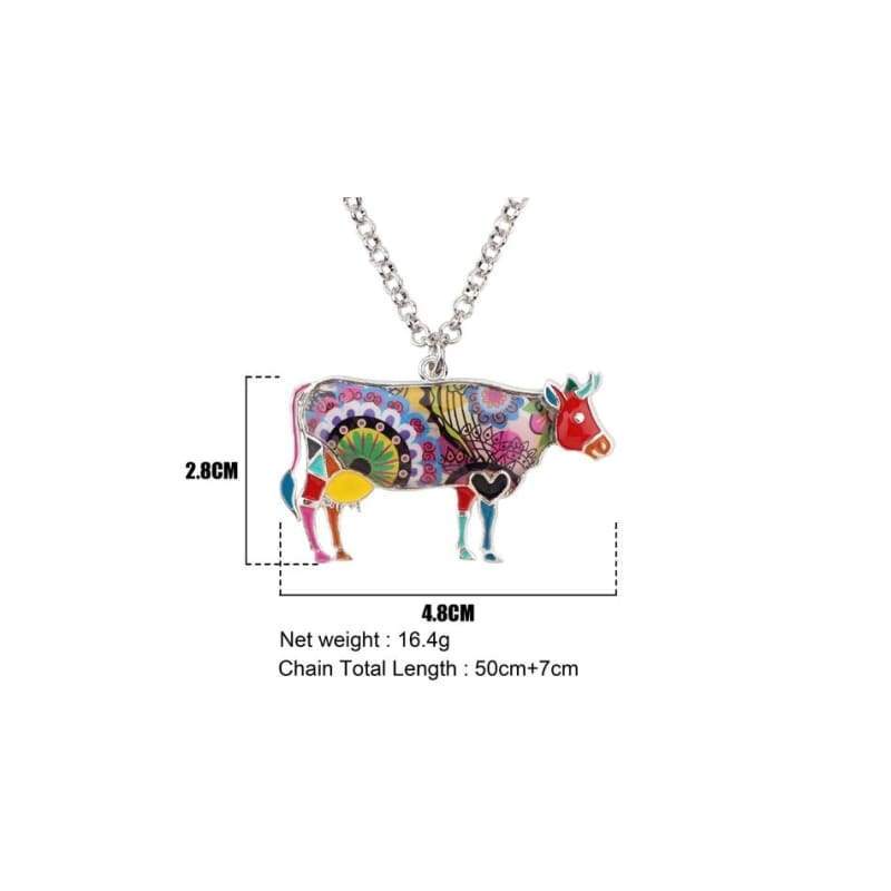 jewelry colorful cow necklace 8 - The Cow Print