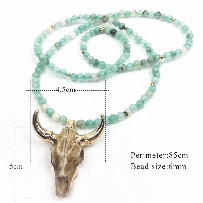 jewlery bull head boho pendant necklace 4 - The Cow Print
