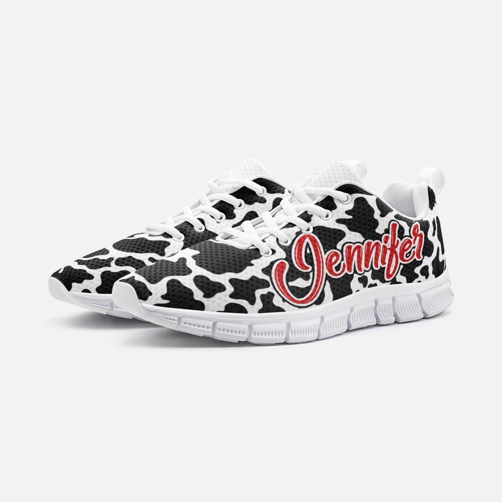 Personalized Cow Print Athletic Sneakers CL1211 5.5 Women / 3.5 Men Official COW PRINT Merch