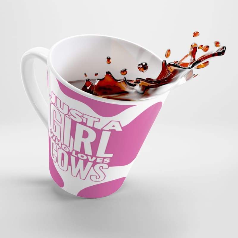 mug pink cow lover latte mug 4 - The Cow Print