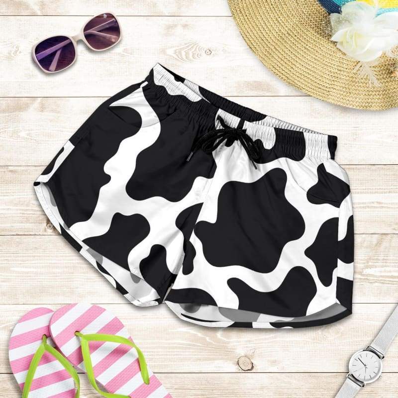 Women's Shorts - Cow Print Womens Shorts / L Official COW PRINT Merch