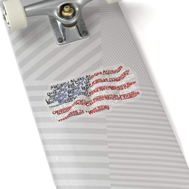 paper products usa flag with states sticker 17 - The Cow Print