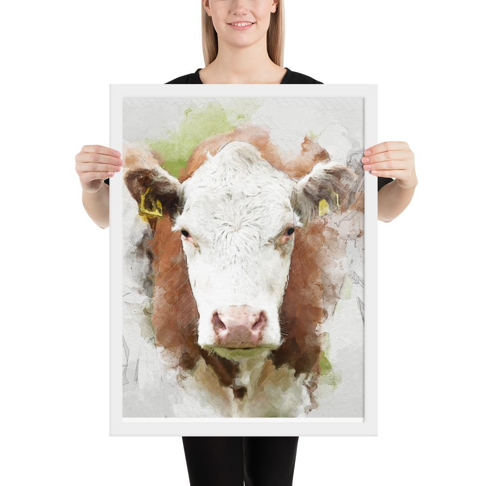 Personalized Watercolor Framed Poster CL1211 8×10 Official COW PRINT Merch