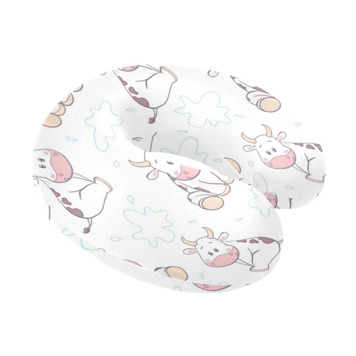 Cute Dairy Cow Memory Foam Neck Pillow CL1211 One Size Official COW PRINT Merch