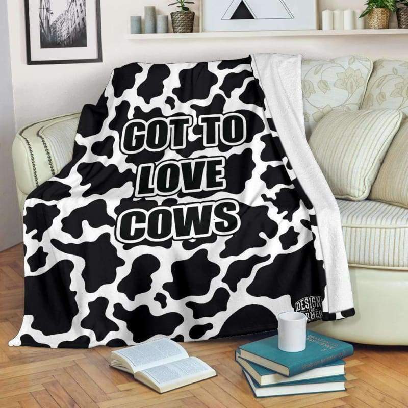 Premium Cow Blanket CL1211 Premium Blanket - Cow Blanket / Youth (56 x 43 inches / 140 x 110 cm) Official COW PRINT Merch