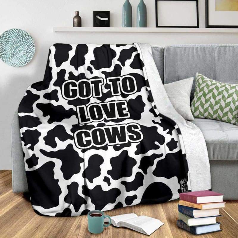 Premium Blanket - Cow Blanket / X-Large (80 x 60 inches / 200 x 150 cm) Official COW PRINT Merch