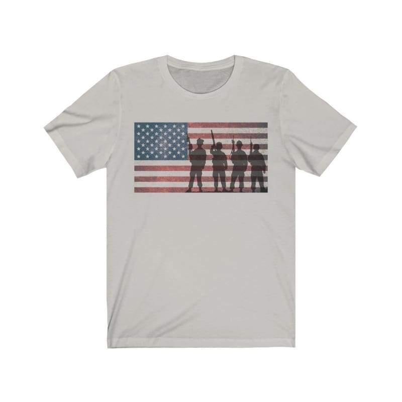 American flag shirt CL1211 Army / S Official COW PRINT Merch