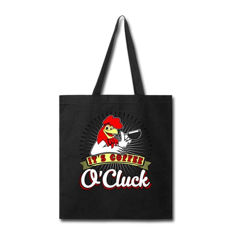 Coffee O'Cluck Chicken Tote Bag CL1211 black Official COW PRINT Merch