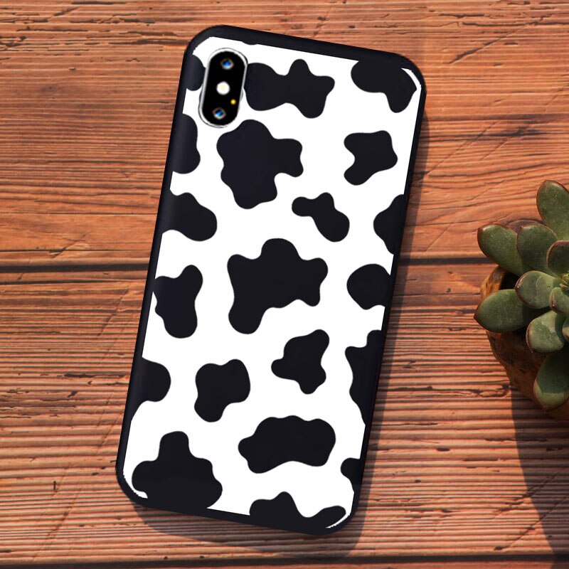 Soft TPU Silicone Rubber Phone Case Cover for IPhone 12 Pro 7 8 Plus X Xs 3 - The Cow Print