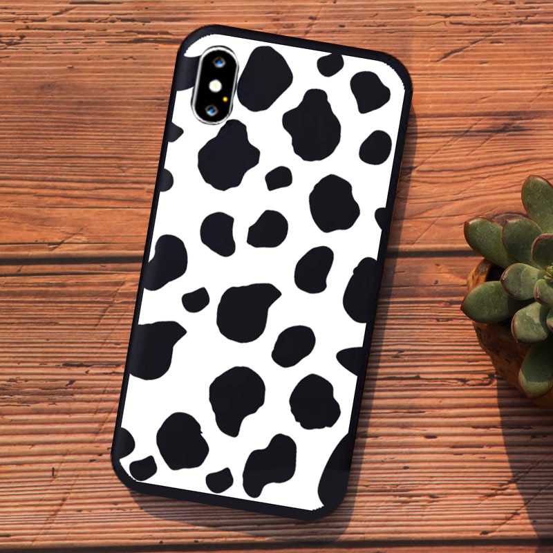 Soft TPU Silicone Rubber Phone Case Cover for IPhone 12 Pro 7 8 Plus X Xs 5 - The Cow Print