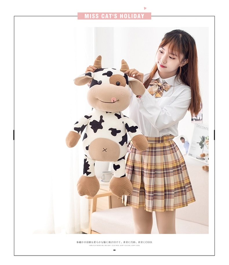 2020 New Plush Cow Toy Cute Cattle Plush Stuffed Animals Cattle Soft Doll Kids Toys Birthday Gift for Children