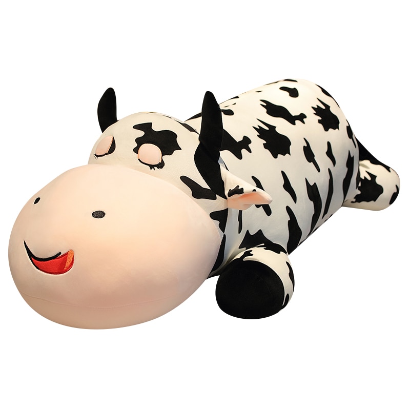80 120cm Giant Size Lying Cow Soft Plush Sleep Pillow Stuffed Cute Animal Cattle Plush Toys 2 - The Cow Print