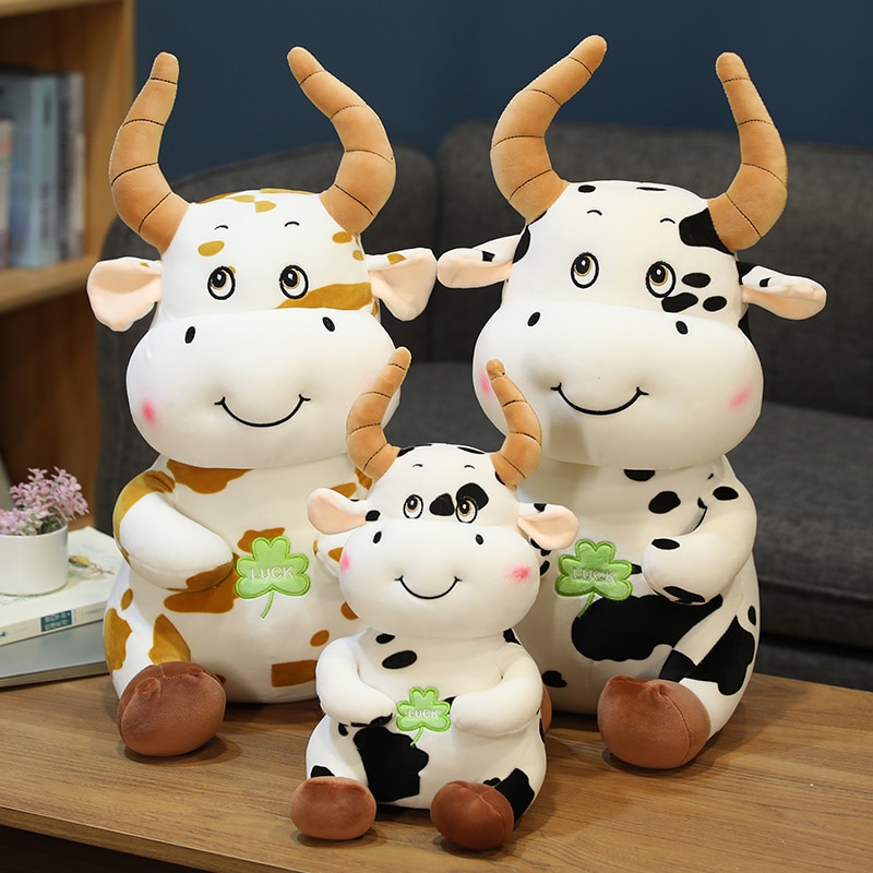 New Year of The Bull 2021 Symbol Gift OX Year Doll Rattle Decor Kawaii Lucky Cute 1 - The Cow Print