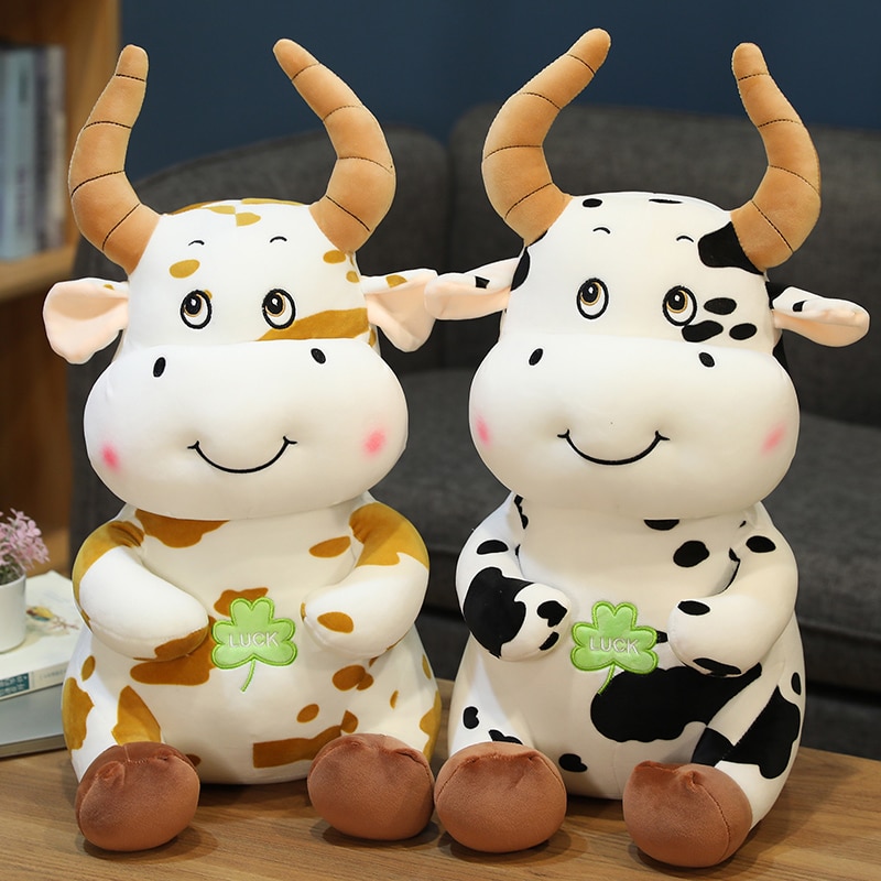 New Year of The Bull 2021 Symbol Gift OX Year Doll Rattle Decor Kawaii Lucky Cute 2 - The Cow Print